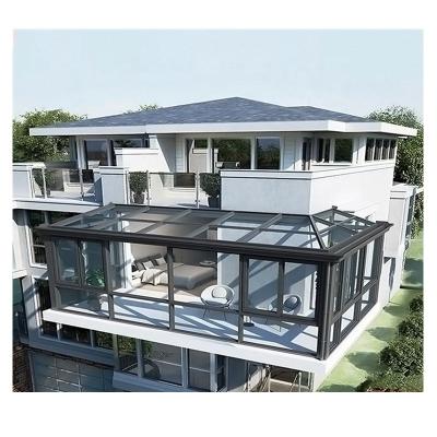 China Green Hexagon Hexagon Octagon Conservatory Sunroom Modern Aluminum Octagonal Aluminum Glass Sunroom for sale