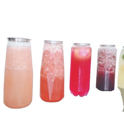 China Empty Plastic Beverage Bottles Empty PET Bottles 500ml With Lids 330ML 500ML 650ML Cans for sale