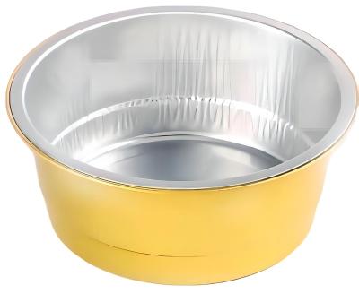 China Aluminum Foil Baking Bowls For Pans Pizza Tray And Dish With Lids Healthy Disposable Aluminum Foil Food Grade 900ML for sale