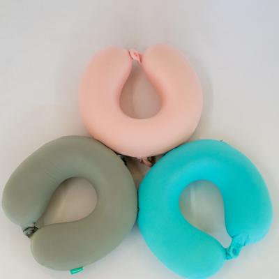 China 2021 Exports Solid Color Adjustable Detachable U Shaped Foam Elastic Soft Neck Pillow High Quality Anti-static Memory Border for sale