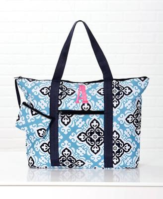 China Fashion Monogram Tote Bag With Bonus Zipper Pocket for sale