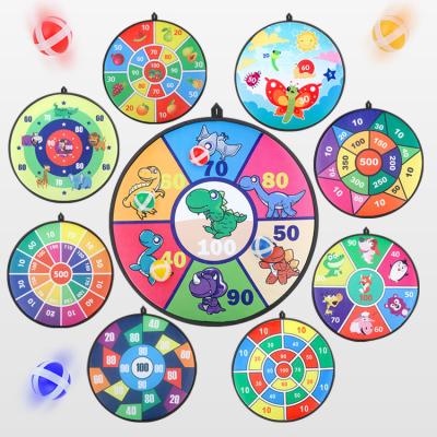 China Sports Dart Games Kids Game Dart Board Set 9 Sticky Balls And 13.5 Inch Dart Target Game Safe Gift For Kids for sale