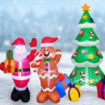 China Outdoor Snowman Santa Claus Tree Christmas Inflatables Outdoor Inflatable Christmas Decorations Entertainment Yard Decoration Explosion Snowman for sale