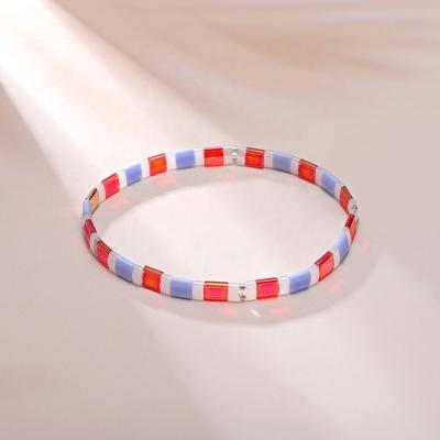 China BOHEMIA TT Trendy Tila Jewelry Beads Handmade Bracelet Miyuki Tila Hand Bracelet Fashionable Accurate Charm Bracelet for sale