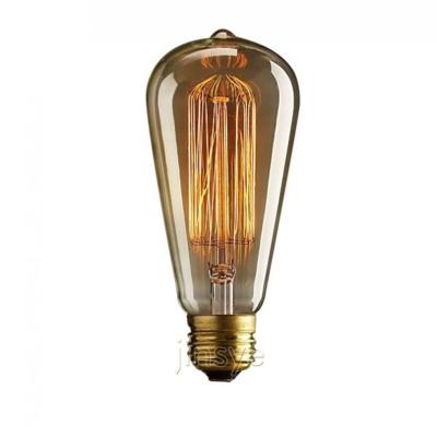 China Brass Edison Bulb E27 E26 25W 40W 60W Vintage Light Bulb Edison Style ST64 Base Light Bulb for sale