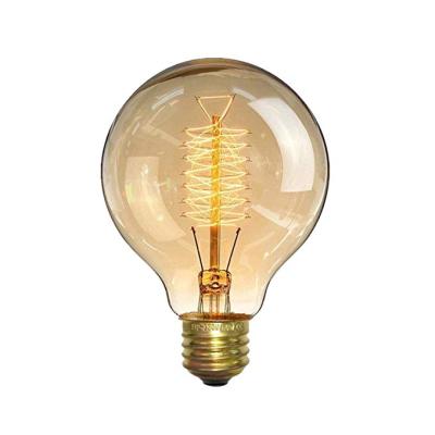 China Globe Edison Bulb G80 40w 60w 110v 220v E27 Brass Filament Light Bulb for sale