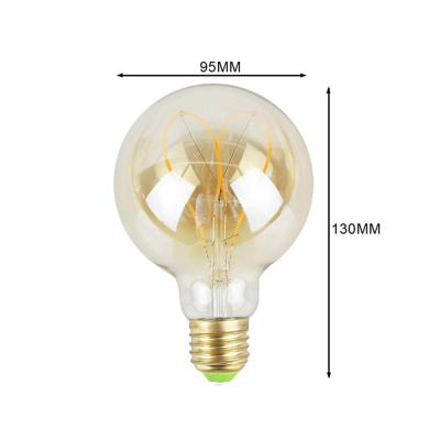 China LANDSCAPE led g80 g95 g125 2w 4w edison spiral filament led bulb for sale