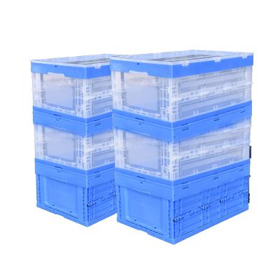 China Foldable Solid Storage Box Foldable Logistics Box Plastic Folding Pallet Barrel for sale