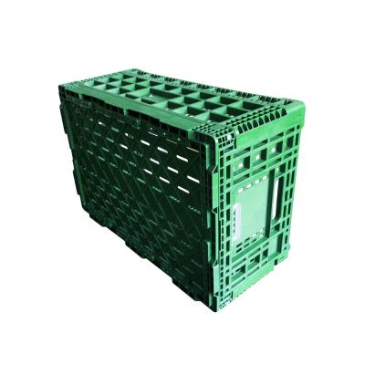 China Plastic Mesh Foldable Vegetable Stackable Fruit Packing Box Hot Sale Folding Mesh Basket for sale