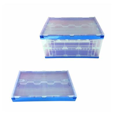 China Wholesale Multifunctional Transparent Plastic Folding Storage Box Solid Box for sale