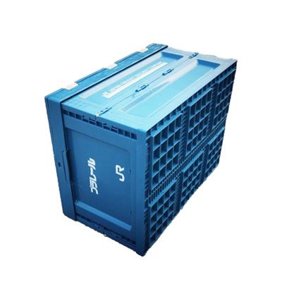 China Desktop OEM Plastic Foldable Container Crate Box For Storage And Moving for sale