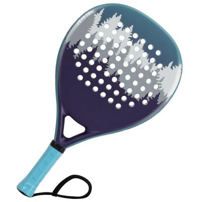 China Raquete de padel WOOWAVE Raquete de tênis de praia de fibra de carbono azul com núcleo de memória EVA à venda