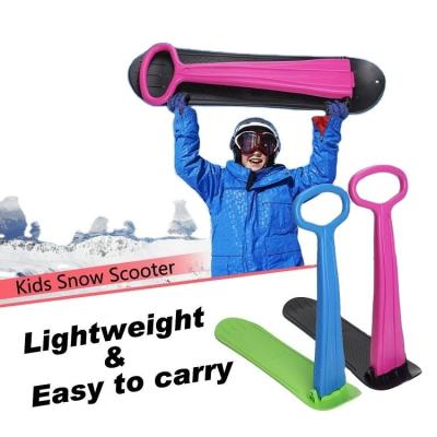 China 92cm Länge Schnee-Scooter für Kinder Langlebiges Kunststoff-Ski-Schlitten Klapp-Kick-Scooter zu verkaufen