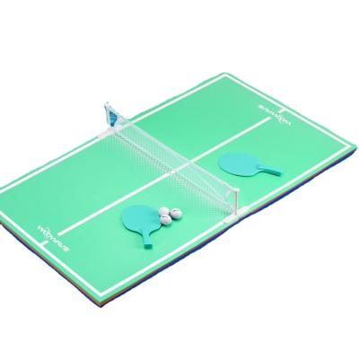 China Drijvend zwembad Tafeltennis met EVA Pingpong tafelbak tafel in groen kleur Te koop