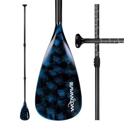 China Sup Paddles 3-teilig verstellbare Kohlenstofffaser Paddles für Wassersport Seen Flüsse zu verkaufen