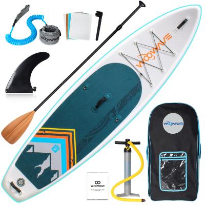 China Lakes Rivers Occasion Woowave Inflatable Paddle SUP Board with Sup Leash Accessories for sale