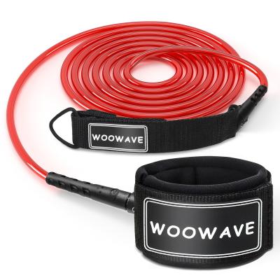 China WOOWAVE Surf Leash Straight Leash TPU Surfboard Leashes for SUP Detachable Rail Saver for sale