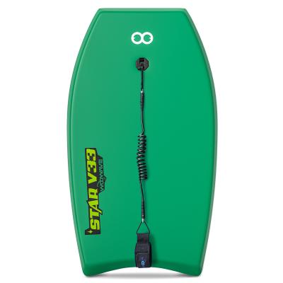 China 20.9 inch Board Breed Woowave EVA Surfboard Bodyboard met Bodyboard Leash Groen Te koop