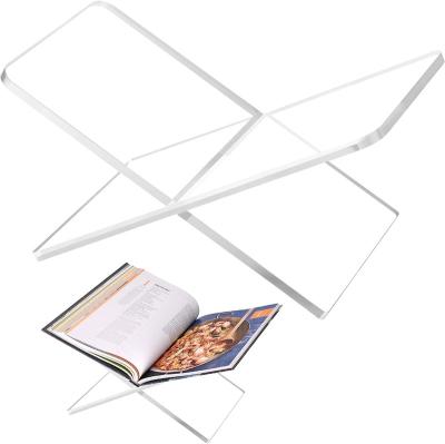 China Other Wholesale Clear Acrylic Single-Tier Book Display Holder Standing Type Office Organizer with Easy Installation for sale