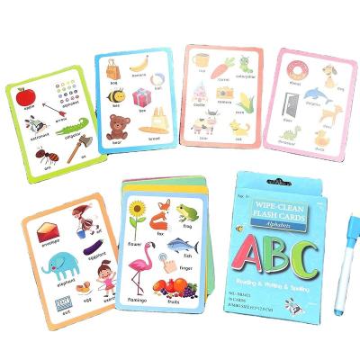 China Paper 36Pcs Wipe-clean Flash Cards Numbers Cards for Kids Reading Writing Spelling Cards for sale