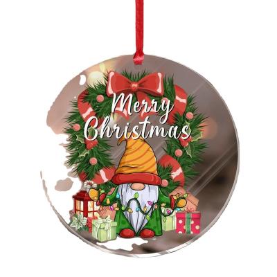 China Acrylic Wholesale Small MOQ Christmas Decorations Decorative Acrylic Ornaments with Glass Ornament Christmas Tree Decorations for sale