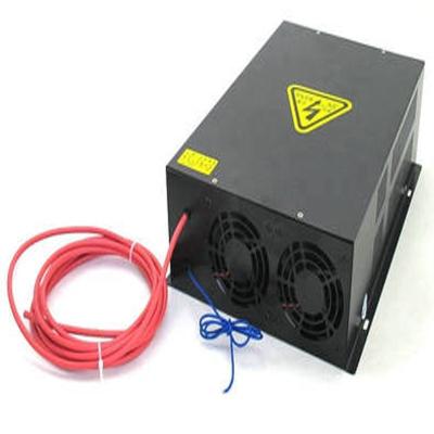 China Hotels factory outlet tube CO2 laser cutter head laser tube 100W black cuboid plastic laser power supply for sale