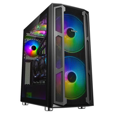 China With Side Panel Window SAMA Tempered Gaming Case EATX Gaming Computer Case Big Fan ATX Case for sale