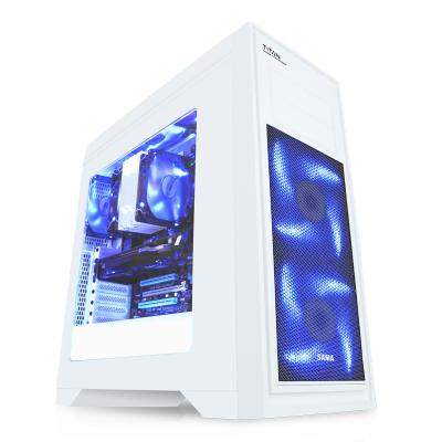 China With Side Panel Window SAMA Titan Case Metal Steel Gaming PC Desktop Case White Steel Material PC Case for sale