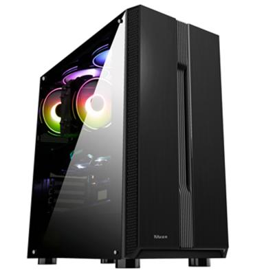 China With Side Panel Window SAMA Brush Effect Entry Level Hot Selling Single New ATX Gaming PC Case for sale