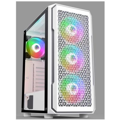 China With Side Panel Window SAMA Color Hole White Color Hole PC Gaming PC OEM Computer Case Cooling Enough for sale