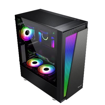 China High Quality SAMA OEM SMAM Case ARGB Band Mesh ATX Desktop Gaming PC Desktop Cases for sale