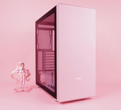 China With Single Side Panel Window SAMA Pink Official Design ATX Hot Selling Gaming Computer Case for sale