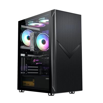 China With Side Panel Window SAMA Fashion ATX Computer Case USB 3.0 Gaming Tempered Glass Computer Cases Towers for sale