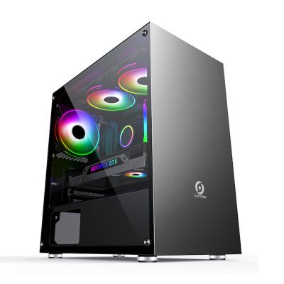 China With Side Panel Window SAMA Tempered Glass Micro ATX Gaming Case Effectively Cooling Computer Cabinet USB 3.0 Micro ATX Case for sale