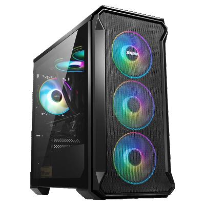 China With Side Panel Window SAMA OEM Micro Tempered Glass Gaming PC Case Mesh Front ATX Desktop Computer Case for sale