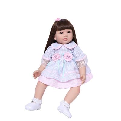 China Soft Toy Big Doll 60 Cm Silicone Reborn Realistic Dress Girl Toddler Educational Toys for sale