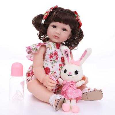 China Soft Toy 22 Inch Reborn Toys Babies Toys For Children Educational Cheap Full Body Silicone Reborn Dolls for sale