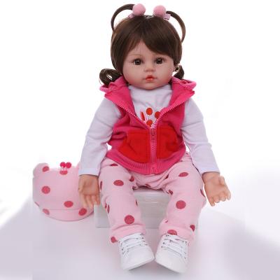 China Soft Realistic Toy 24-Inch Girl Toys Realistic Full Body Silicone Doll Christmas Toys For Girls for sale