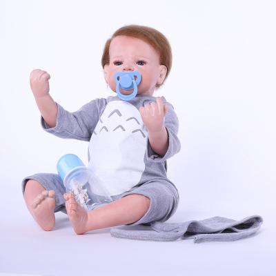 China Toy Lifelike Material Children's Handmade Reborn Christmas Gift 45cm 100% Soft Soft Silicone Baby Boy for sale