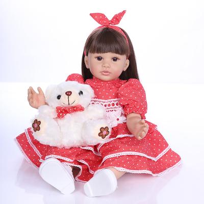 China ZIYIUI 24 Inch Reborn Doll Girl Silicone Dolls Educational Toys Dress Girl Soft Toy For Children for sale