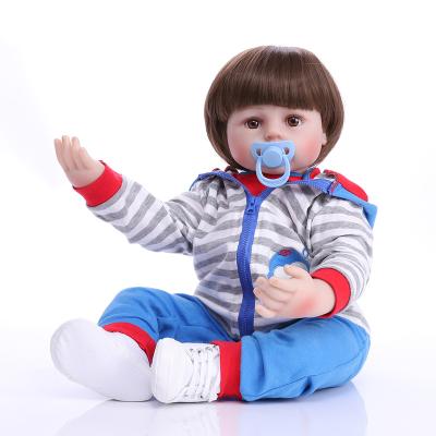 China Soft Silicone 24Inch Vinyl Realistic Handmade Doll Cute Collectible Toy Reborn Baby Boy 60Cm Gift For Kids for sale