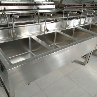 China SUS 201/304 Commercial Kitchen Triple Bowl Stainless Steel Sink for sale