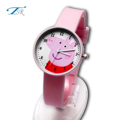 China Non-specific Colorful Silicone Strap Watch Pink Pig Figure Kids Cartoon Watch, 2021 Girls Watch 14 Years Old for sale