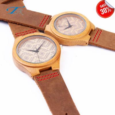 China 2021 Bamboo Wood Products Private Label Custom Wholesale Wood Watches, Non-Specific Wood Watches With Leather Strap for sale