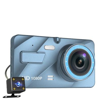 China WDR Hot selling Car Dual Dash Cam 4 inch IPS FHD 1080p Dual Lens Front and Rear DVR Video Recorder Black Box in Car DVR Camera Video for sale