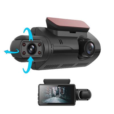 China NIGHT VISION Hot Selling 3 inch night vision Dual Lens Dashcam front inside and rear car dvr video dash cam dual car dash camera for sale