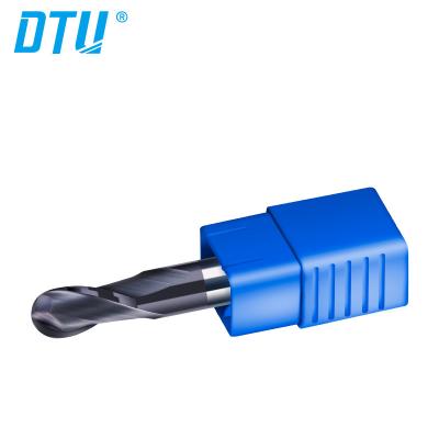 China Carbide DTU50 to R8 Hardness 2 Blade Tungsten Alloy Cnc Combination Ball Milling R0.5 Steel Cutter for sale