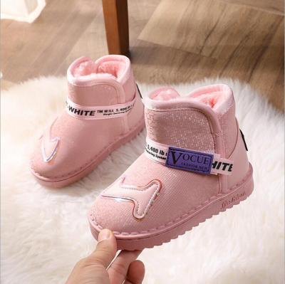 China New Deodorization Winter Boys Girls Snow Boots Plush Thickened Non-slip Short Boots Girls Snow Boots Cotton Non-slip Warm Shoes for sale