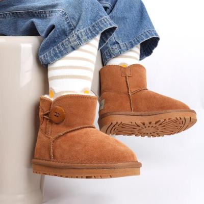 China Interesting Cute Deodorization Kids Winter Boots Snow Boots For Genuine Leather Kids Shoes Baby Boots Kids Shoes Keep Warm Children's Boots for sale