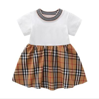 China Anti-wrinkle summer kids fashion vintage 100%cotton floral kids babies dresses kids dress summer shorts sleeve skirt for sale